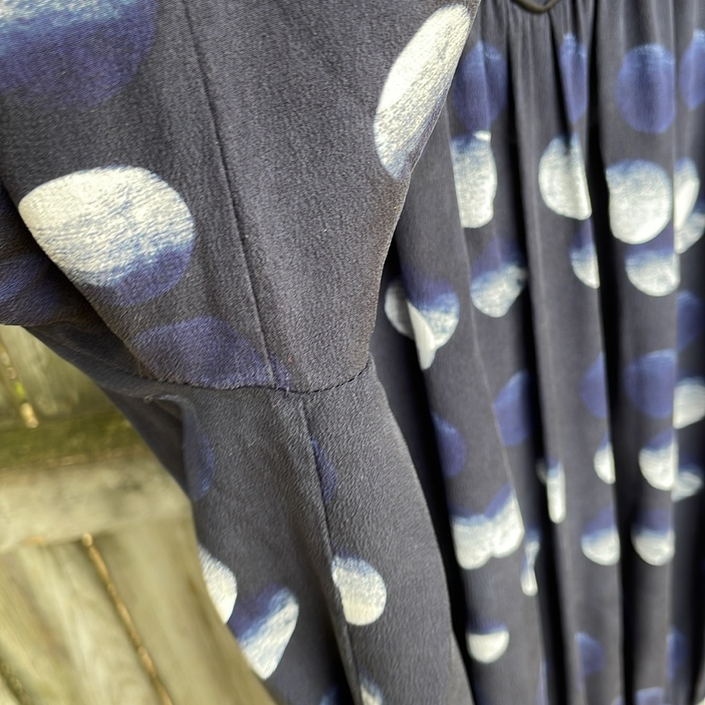 Zadig & Voltaire Rooka Dot Mini Silk Dress washable Marine XS - Picture 10 of 16